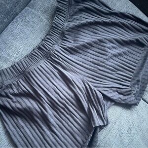 h&m navy blue ribbed shorts